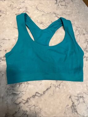 barely there Teal Racerback Seamless Sports Bra/Size Medium